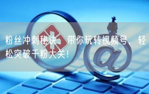 粉丝冲刺秘诀:带你玩转视频号,轻松突破千粉大关!