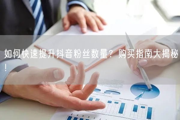 如何快速提升抖音粉丝数量?购买指南大揭秘!
