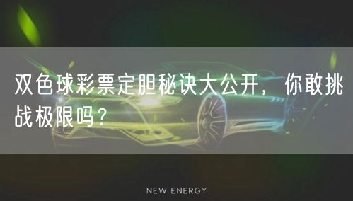 双色球彩票定胆秘诀大公开,你敢挑战极限吗?