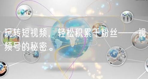 玩转短视频，轻松积累千粉丝——视频号的秘密。
